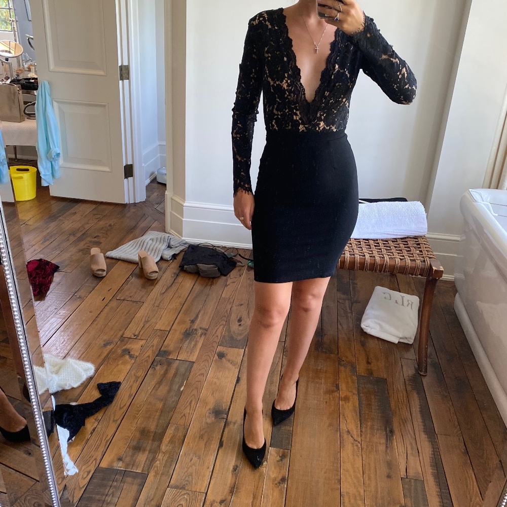 Long sleeve lace dress